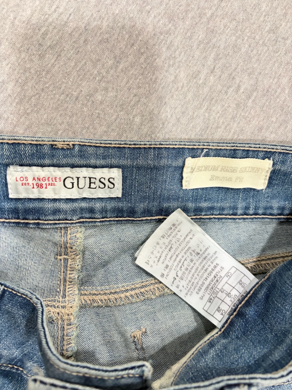 Guess Light Blue High-Rise Ankle Jeans - Picture 4 of 5